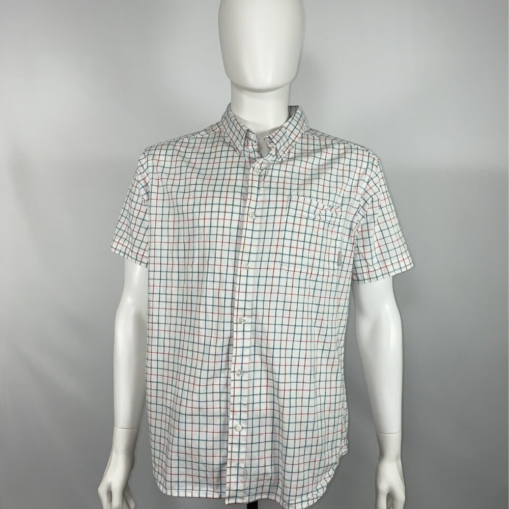 Columbia Sportwear Company Regular Fit Striped White Short Sleeve [MT-17]